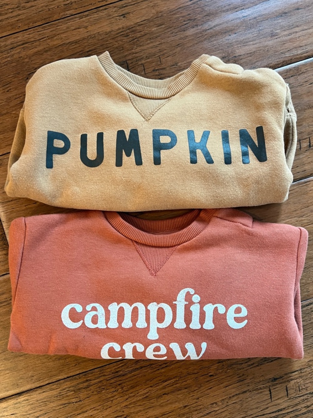Little Co. Baby Pumpkin & Campfire Crew Cozy Sweatshirt Bundle - 12 months